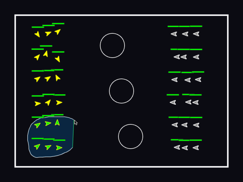 自ユニットの選択